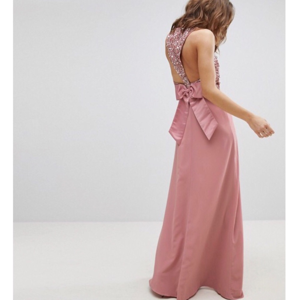 ASOS Maya Sleeveless Sequin Maxi Dress with bow